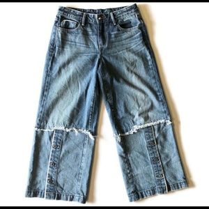 Tortoise wide leg jeans
